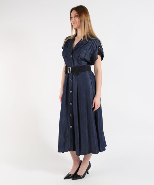Dresses & Suits LIUJO denim Lightweight Denim Dress Denim scuro | LIUJO denim Dresses & Suits LIUJO denim Lightweight Denim Dress Denim scuro | LIUJO denim