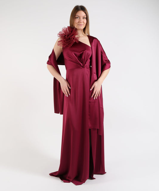 Outfits ELISABETTA DORI long one-shoulder dress Fucsia | ELISABETTA DORI Outfits ELISABETTA DORI long one-shoulder dress Fucsia | ELISABETTA DORI