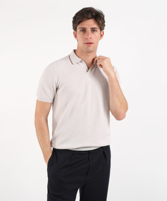 Polo GRAN SASSO Polo Manica Corta Effetto Nido d’Ape con Riga a Contrasto Tortora | GRAN SASSO Polo GRAN SASSO Polo Manica Corta Effetto Nido d’Ape con Riga a Contrasto Tortora | GRAN SASSO