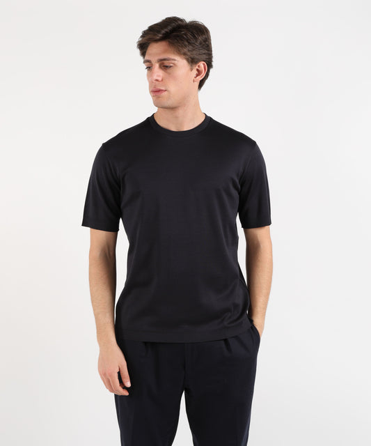 T-shirt HERNO T-shirt in jersey knit effect Blu | HERNO T-shirt HERNO T-shirt in jersey knit effect Blu | HERNO