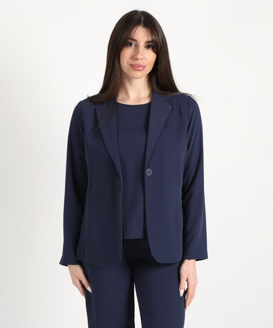 Blazer MAIDA MILA Blazer Morbido Monopetto Blu navy | MAIDA MILA Blazer MAIDA MILA Blazer Morbido Monopetto Blu navy | MAIDA MILA