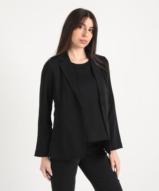 Blazer MAIDA MILA Blazer Morbido Monopetto Nero | MAIDA MILA Blazer MAIDA MILA Blazer Morbido Monopetto Nero | MAIDA MILA