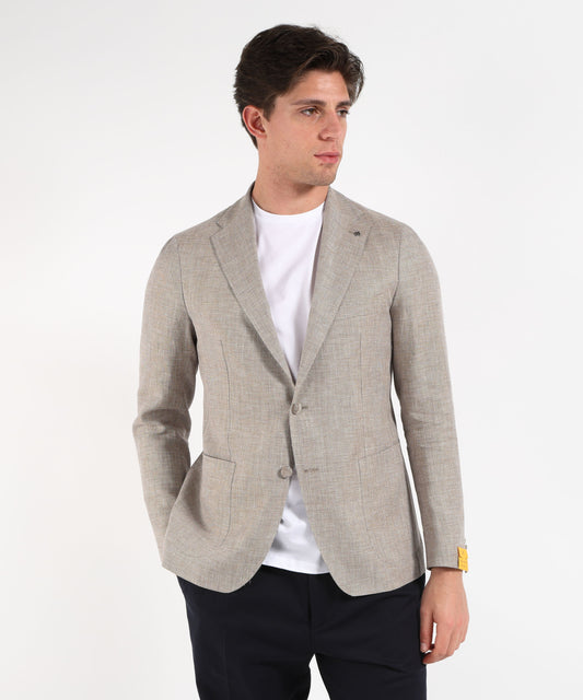 Jackets TAGLIATORE Unlined single-breasted jacket with two buttons Tortora | TAGLIATORE Jackets TAGLIATORE Unlined single-breasted jacket with two buttons Tortora | TAGLIATORE