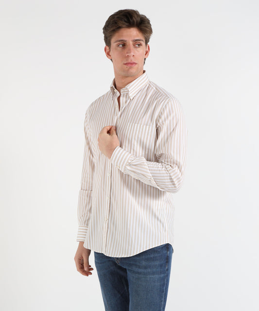 Shirts PAUL&SHARK Striped shirt Bianco/beige | PAUL&SHARK Shirts PAUL&SHARK Striped shirt Bianco/beige | PAUL&SHARK
