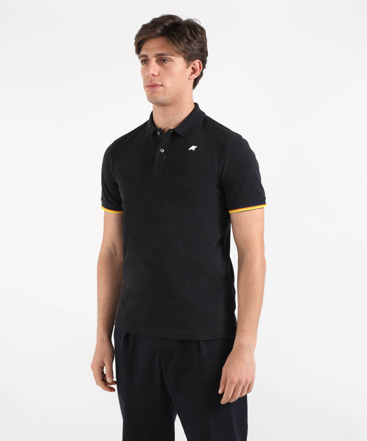 Polo K-WAY VINCENT PIQUE SLIM Blu | K-WAY Polo K-WAY VINCENT PIQUE SLIM Blu | K-WAY