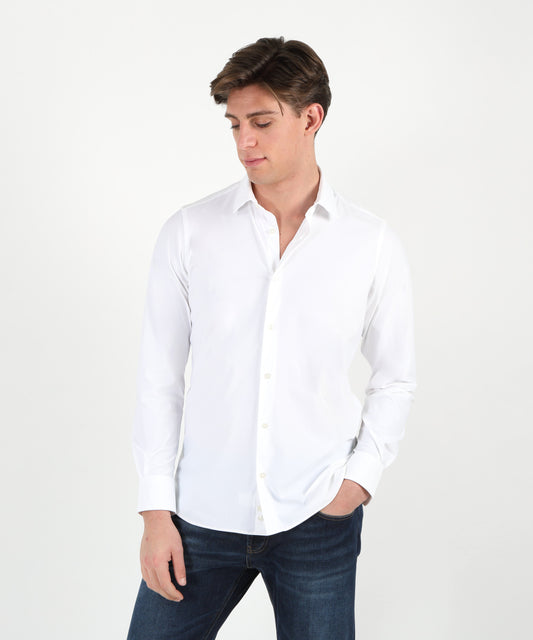 Shirts ARCHIVIUM Tailored-fit shirt with semi-spread collar Bianco | ARCHIVIUM Shirts ARCHIVIUM Tailored-fit shirt with semi-spread collar Bianco | ARCHIVIUM