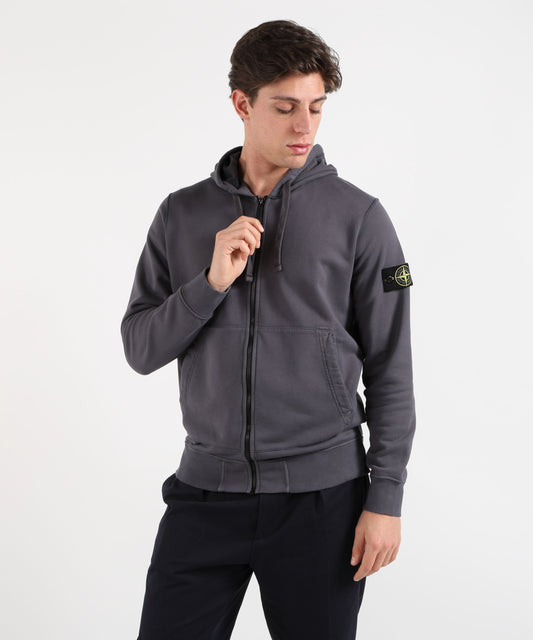 Felpe STONE ISLAND Felpa vestibilità regular con cappuccio, zip e tasche Blu/grigio | STONE ISLAND Felpe STONE ISLAND Felpa vestibilità regular con cappuccio, zip e tasche Blu/grigio | STONE ISLAND
