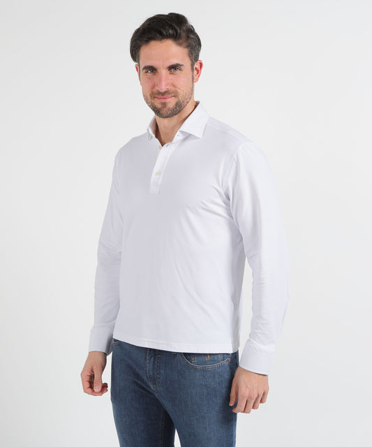 Polo GHIRARDELLI Polo/Camicia Uomo 3 Bottoni – Effetto Traforato Bianco | GHIRARDELLI Polo GHIRARDELLI Polo/Camicia Uomo 3 Bottoni – Effetto Traforato Bianco | GHIRARDELLI