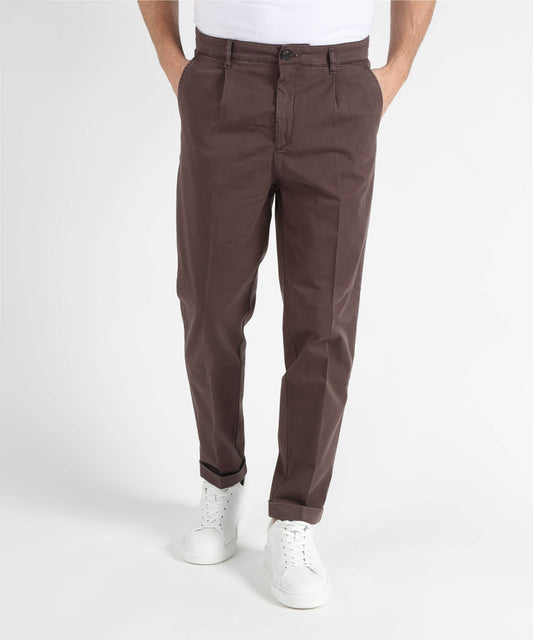 Pantaloni MRN Pantalone uomo in cotone stretch con micro pinces Moro | MRN Pantaloni MRN Pantalone uomo in cotone stretch con micro pinces Moro | MRN