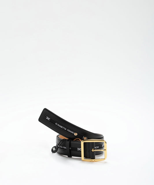 Cinture ELISABETTA FRANCHI Cintura in pelle sintetica con logo Nero | ELISABETTA FRANCHI Cinture ELISABETTA FRANCHI Cintura in pelle sintetica con logo Nero | ELISABETTA FRANCHI