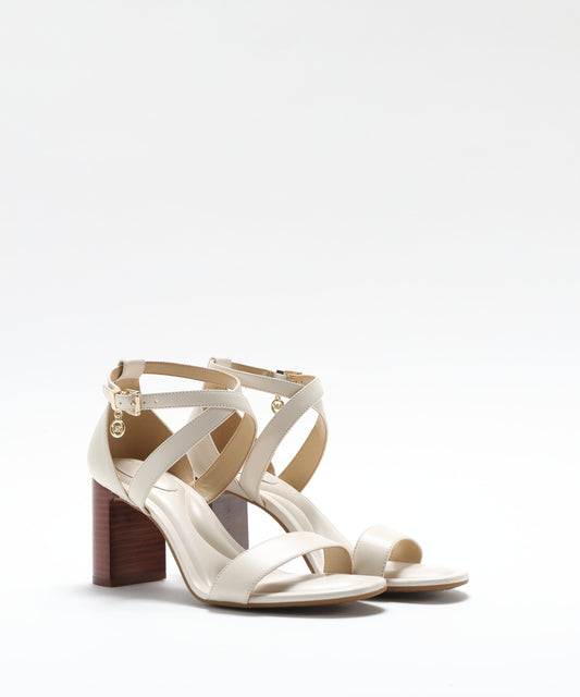 Sandals MICHAEL KORS Alexa Women’s Block Heel Shoes with Contrasting Cream Heel Crema | MICHAEL KORS Sandals MICHAEL KORS Alexa Women’s Block Heel Shoes with Contrasting Cream Heel Crema | MICHAEL KORS