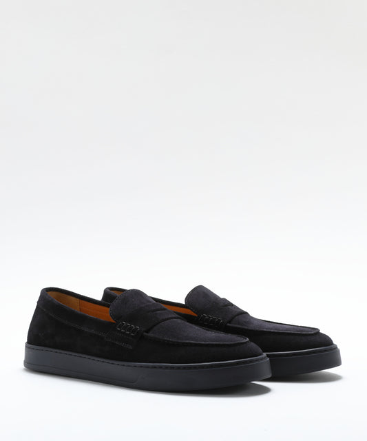 Loafers DOUCAL'S Suede Penny Loafers Blu | DOUCAL'S Loafers DOUCAL'S Suede Penny Loafers Blu | DOUCAL'S