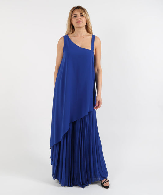 Completi ELISABETTA DORI Tuta Elegante con Pantalone Plissettato Blu | ELISABETTA DORI Completi ELISABETTA DORI Tuta Elegante con Pantalone Plissettato Blu | ELISABETTA DORI