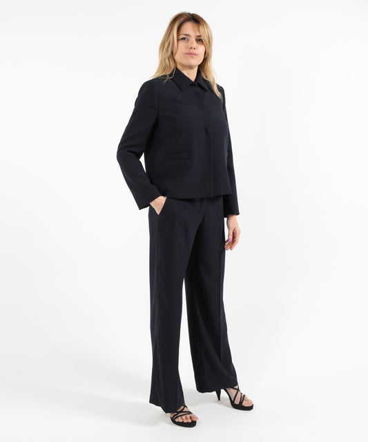 Giacche ELENA MIRO' Giacca in tessuto crêpe Blu | ELENA MIRO' Giacche ELENA MIRO' Giacca in tessuto crêpe Blu | ELENA MIRO'