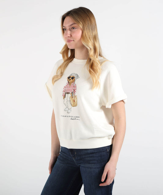 Maglie POLO RALPH LAUREN Felpa a maniche corte in pile Polo Bear Bianco | POLO RALPH LAUREN Maglie POLO RALPH LAUREN Felpa a maniche corte in pile Polo Bear Bianco | POLO RALPH LAUREN