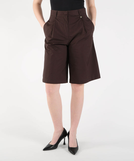 Bermudas LIUJO WHITE Poplin Bermuda Shorts Marrone | LIUJO WHITE Bermudas LIUJO WHITE Poplin Bermuda Shorts Marrone | LIUJO WHITE