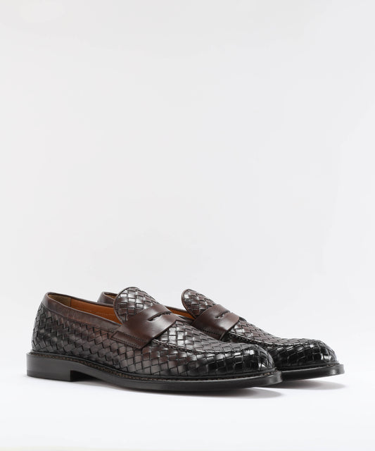 Mocassini DOUCAL'S Mocassino in pelle intrecciata Testa di moro | DOUCAL'S Mocassini DOUCAL'S Mocassino in pelle intrecciata Testa di moro | DOUCAL'S