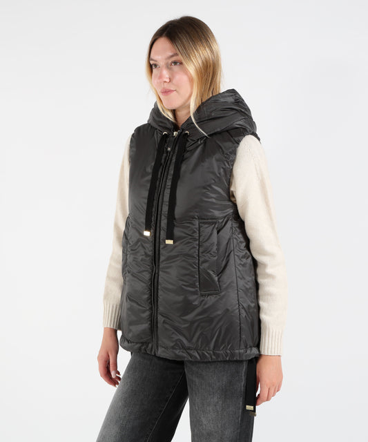 Giacche MAX MARA THE CUBE Gilet Corto con Cappuccio in Tela Antigoccia Verdone | MAX MARA THE CUBE Giacche MAX MARA THE CUBE Gilet Corto con Cappuccio in Tela Antigoccia Verdone | MAX MARA THE CUBE