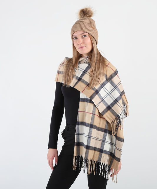 accessories BARBOUR Scarf and hat Tartan beige | BARBOUR accessories BARBOUR Scarf and hat Tartan beige | BARBOUR
