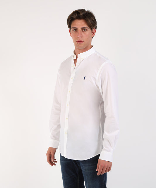 Camicie POLO RALPH LAUREN Camicia Polo Ralph Lauren in popeline con logo ricamato Bianco | POLO RALPH LAUREN Camicie POLO RALPH LAUREN Camicia Polo Ralph Lauren in popeline con logo ricamato Bianco | POLO RALPH LAUREN