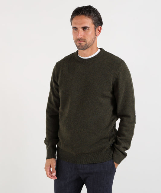 Knitwear BARBOUR Holden Crew-Neck Sweater Oliva | BARBOUR Knitwear BARBOUR Holden Crew-Neck Sweater Oliva | BARBOUR