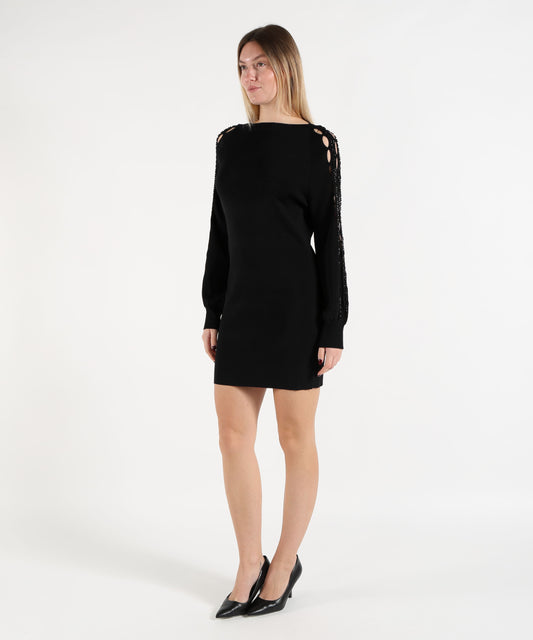 Abiti LIUJO BLACK Abito con cut-out ricamati Nero | LIUJO BLACK Abiti LIUJO BLACK Abito con cut-out ricamati Nero | LIUJO BLACK