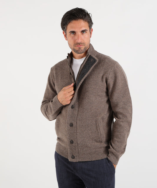 Maglie BARBOUR essential patch zip Marrone | BARBOUR Maglie BARBOUR essential patch zip Marrone | BARBOUR
