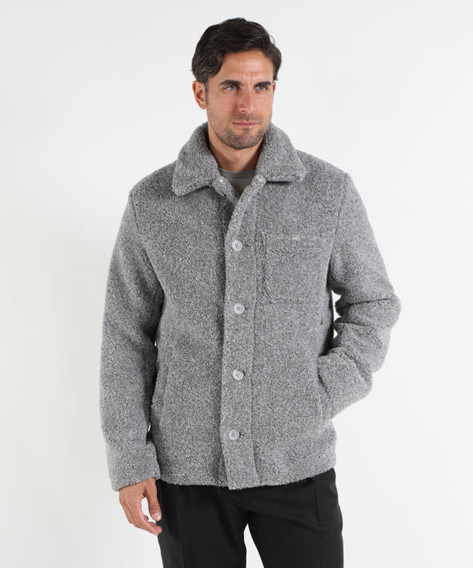 Giubbotti HERNO Giacca In Teddy Melange Grigio | HERNO Giubbotti HERNO Giacca In Teddy Melange Grigio | HERNO