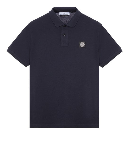 STONE ISLAND Polo a manica corta in piquet di cotone organico.