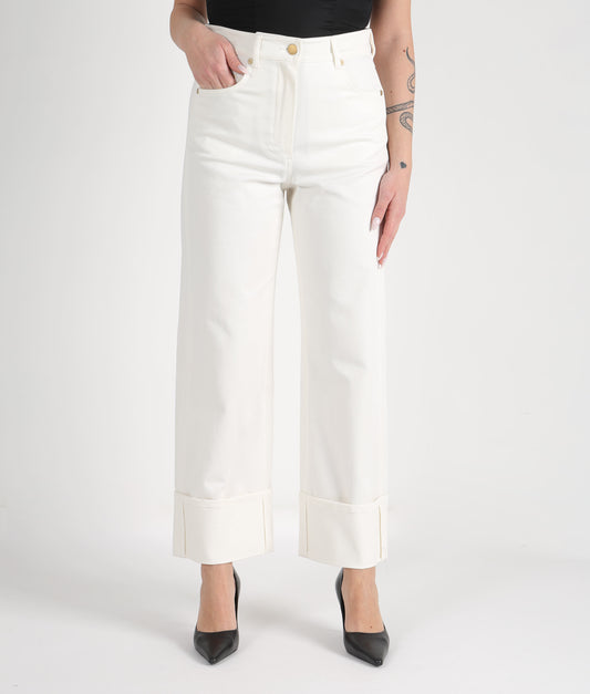 S MAX MARA Pantalone in bull di cotone stretch