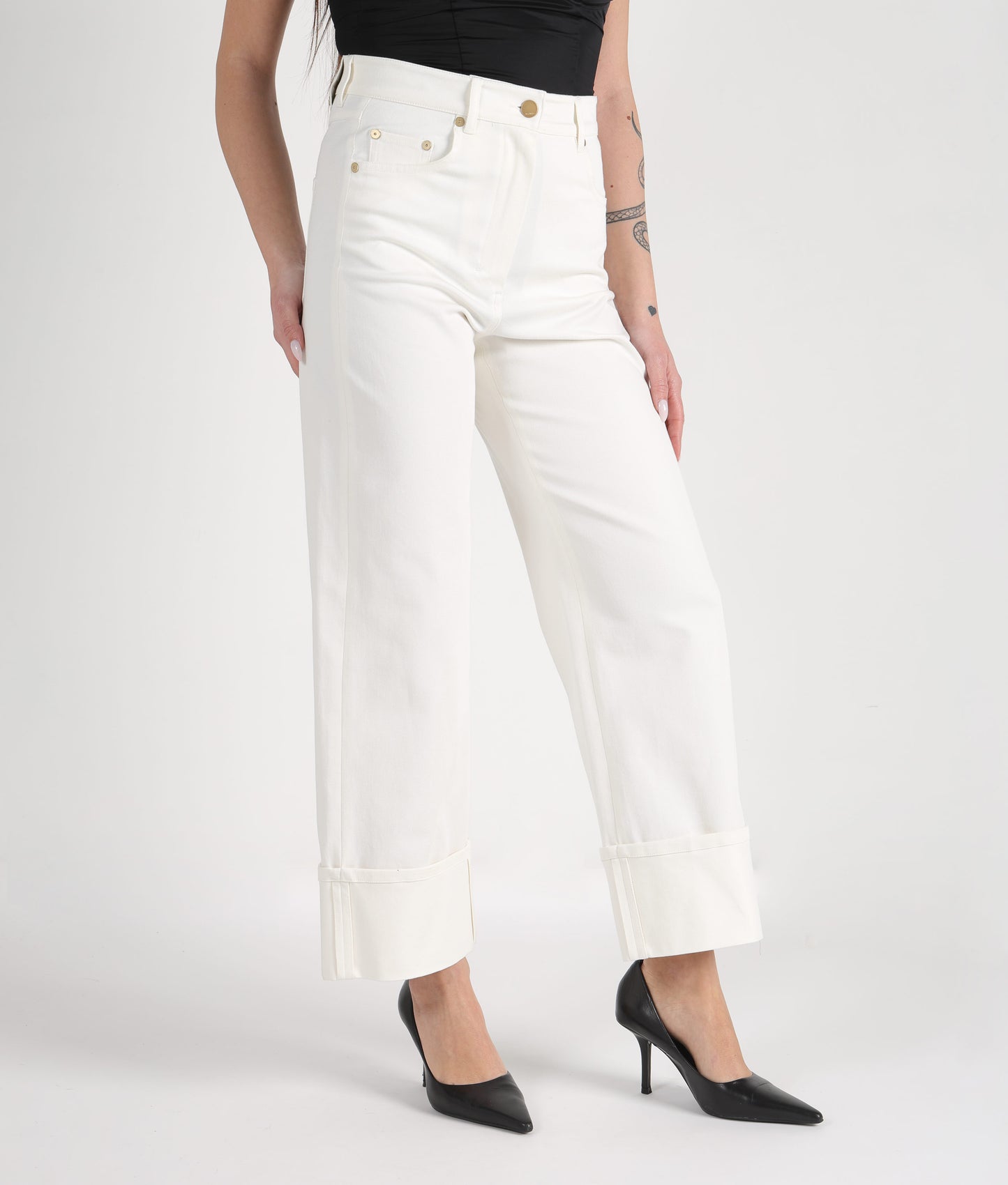 S MAX MARA Pantalone in bull di cotone stretch