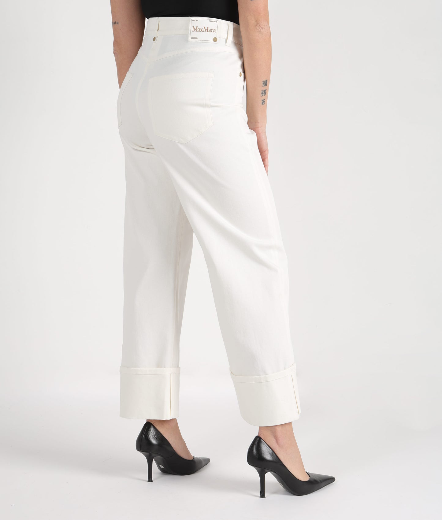 S MAX MARA Pantalone in bull di cotone stretch