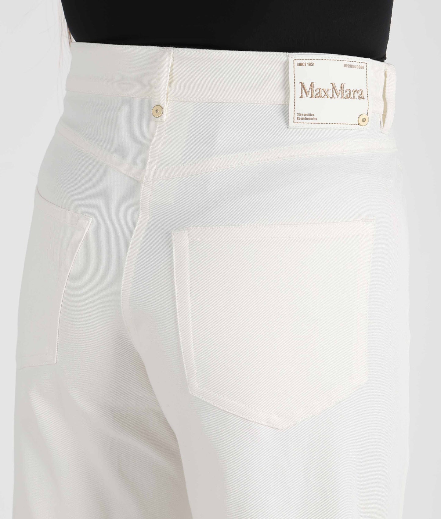 S MAX MARA Pantalone in bull di cotone stretch