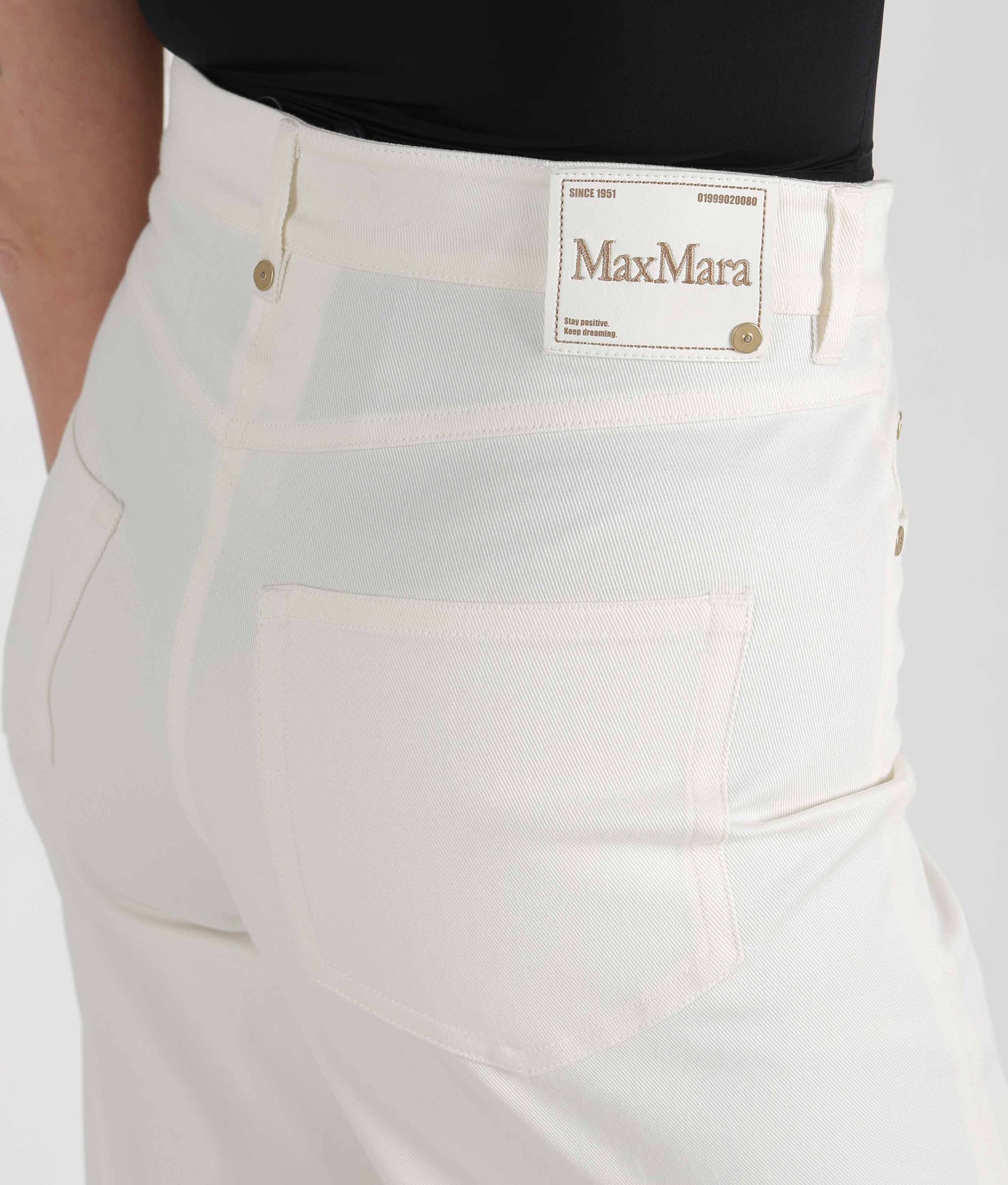 S MAX MARA Pantalone in bull di cotone stretch