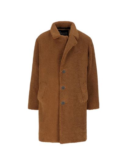 HERNO cappotto monopetto faux fur