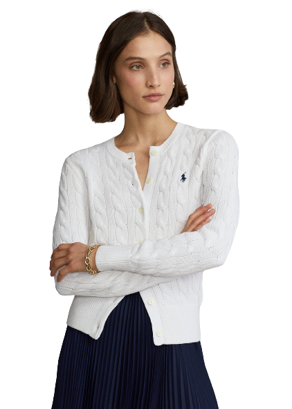 POLO RALPH LAUREN Cardigan in cotone a trecce