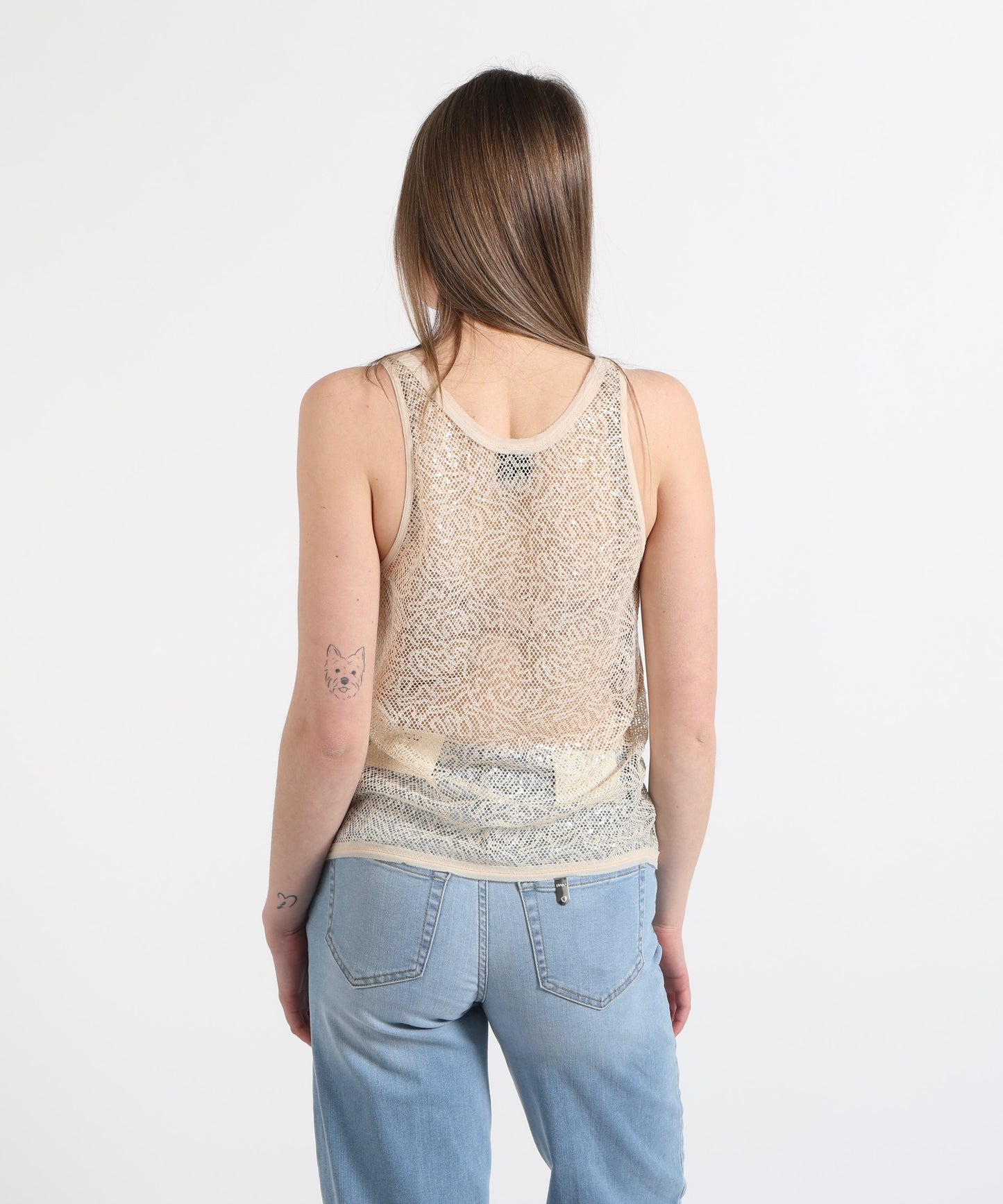 PINKO Top rete luminosa