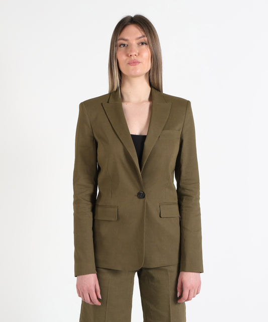 PINKO Blazer monopetto in lino stretch