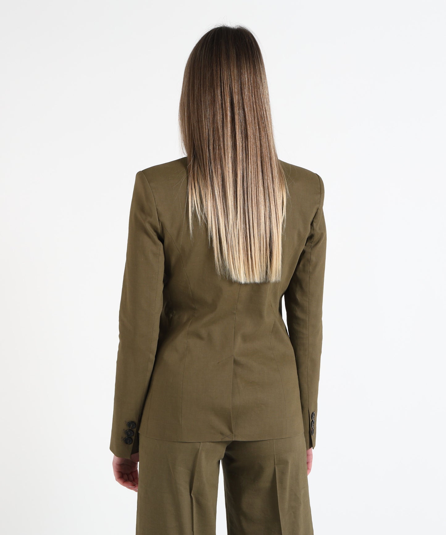 PINKO Blazer monopetto in lino stretch