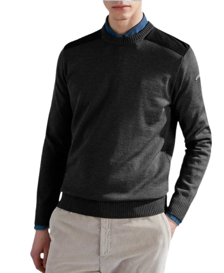 PAUL&SHARK Maglia in lana con tessuto typhoon e moon badge