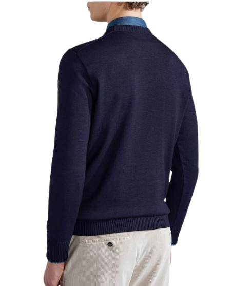 PAUL&SHARK Maglia in lana con tessuto typhoon e moon badge