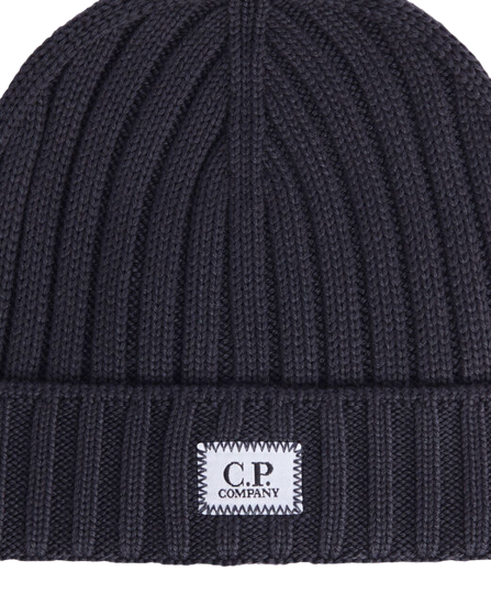 C.P. COMPANY Berretto con logo in lana merino extra fine