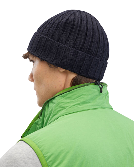 C.P. COMPANY Berretto con logo in lana merino extra fine
