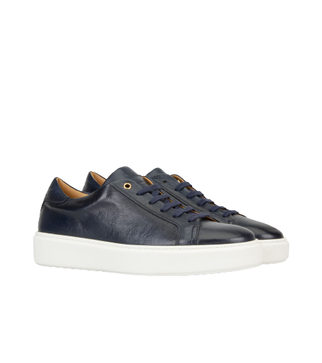 Sneakers in pelle di bufalo con suola in gomma