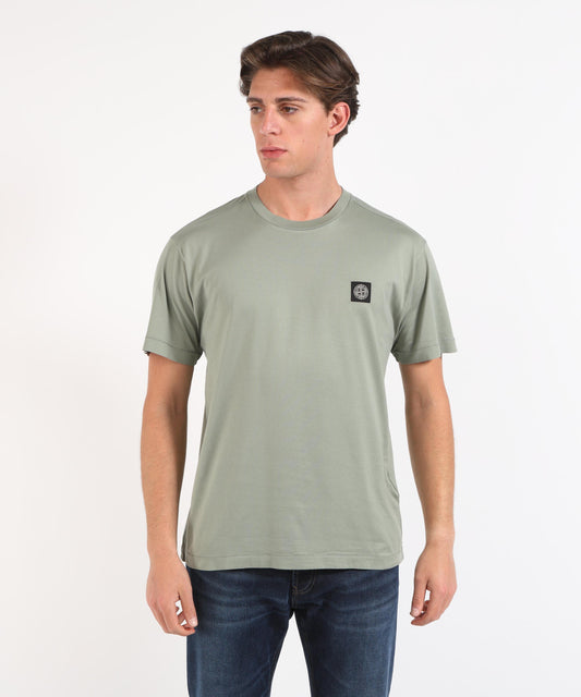STONE ISLAND T-shirt slim fit con patch logo Compass