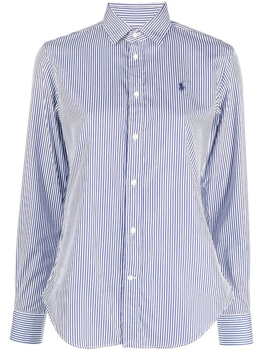 POLO RALPH LAUREN Camicia a Righe con Ricamo