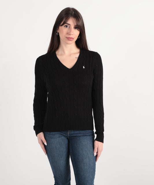 POLO RALPH LAUREN Maglia a treccia in cotone