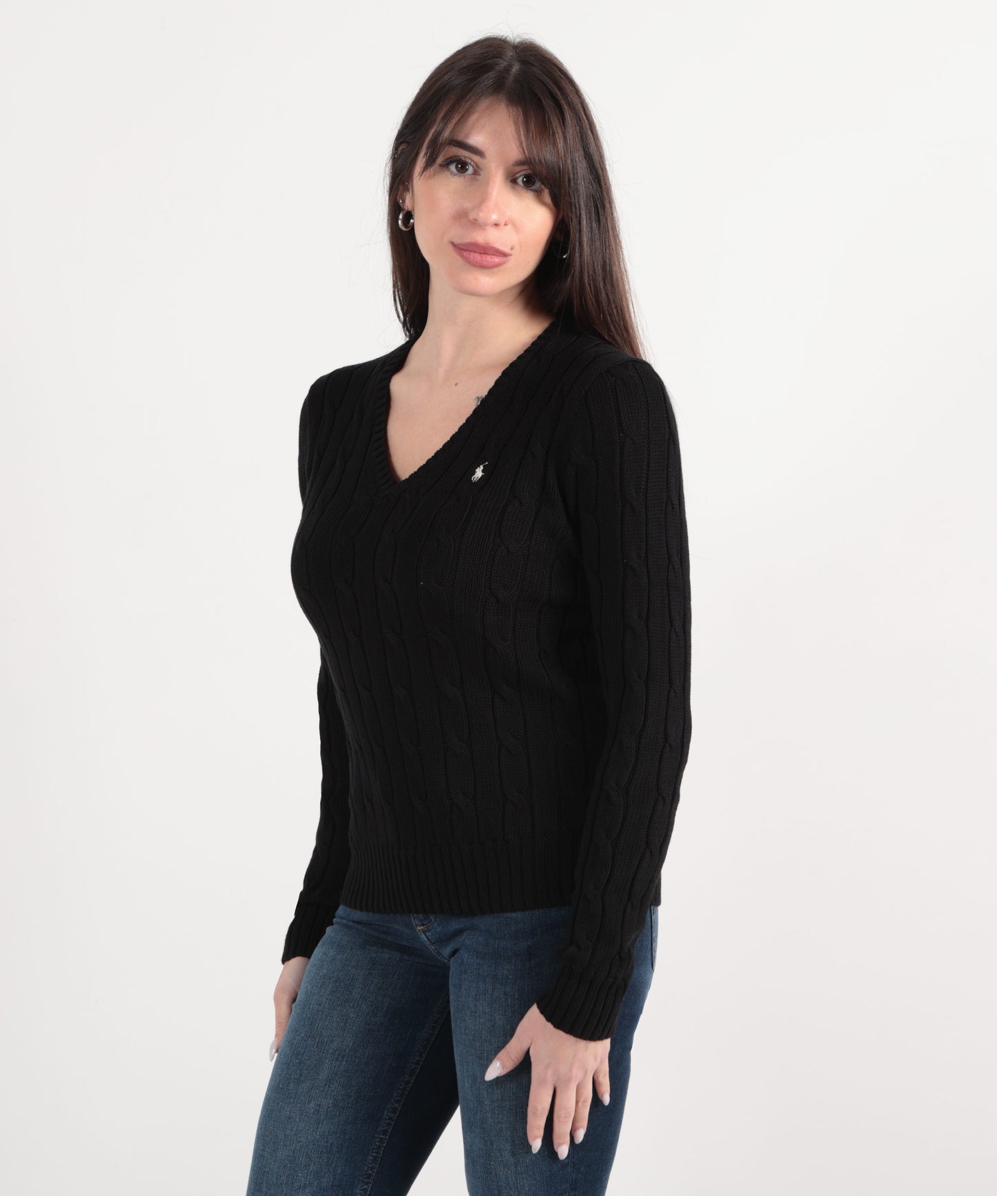 POLO RALPH LAUREN Maglia a treccia in cotone