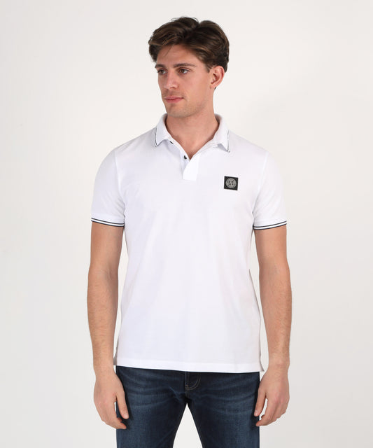 STONE ISLAND Polo slim fit con patch Bussola