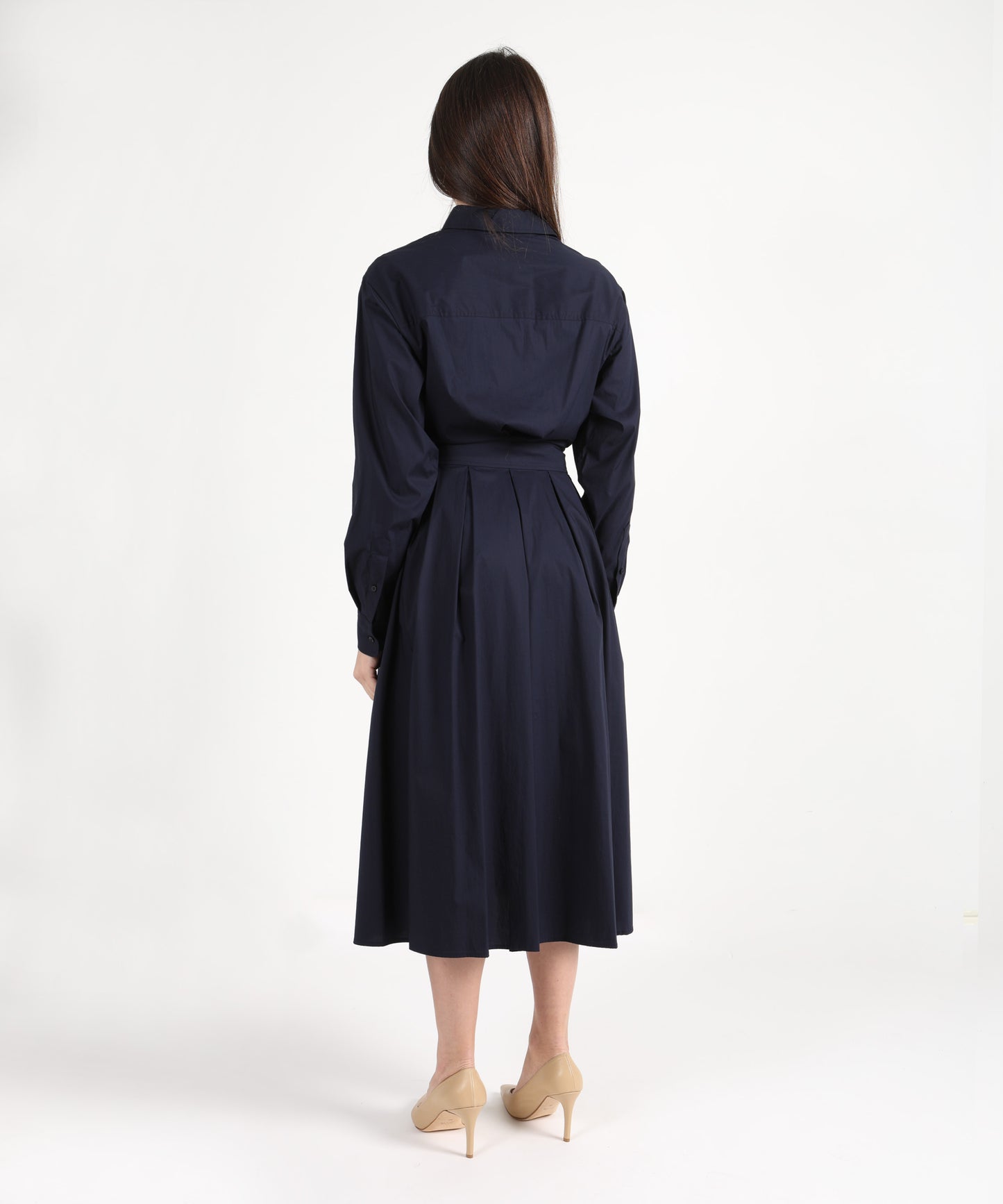 LAUREN RALPH LAUREN Abito chemisier midi in misto cotone
